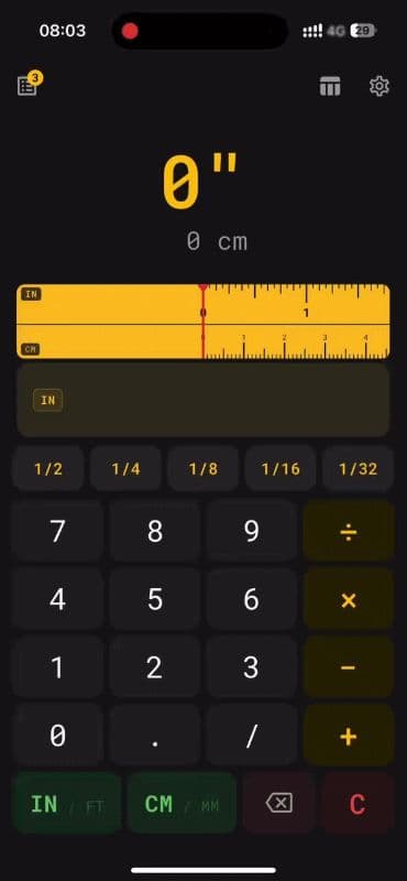 Fraction Calculator: Inch & CM