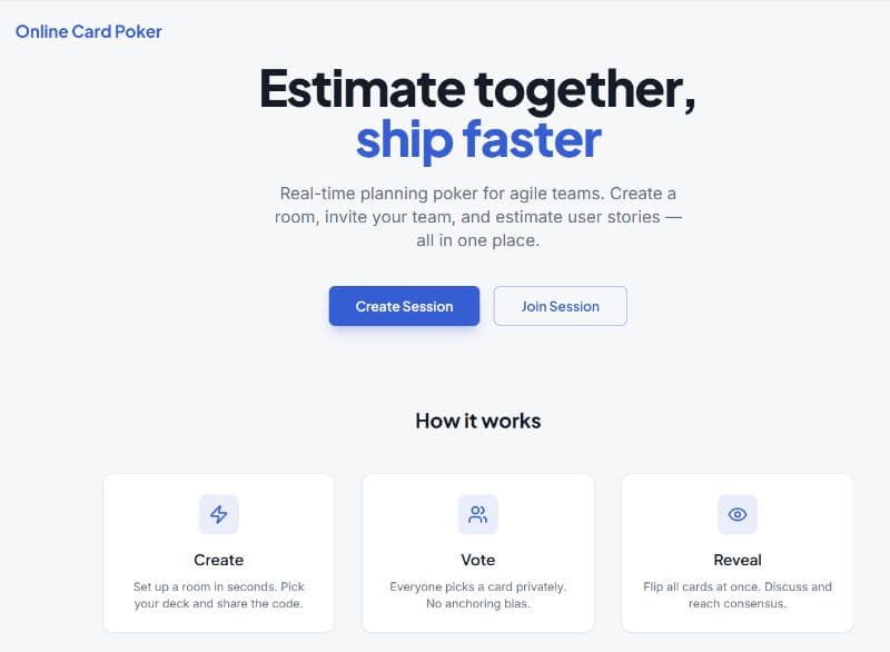 Online Card Poker — Real