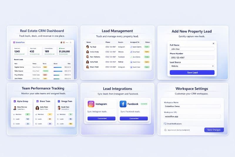 EstateFlow Dashboard UI