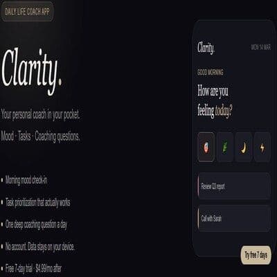 Clarity — Your Daily Life Coach