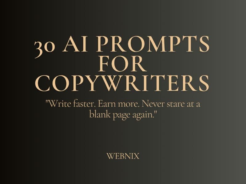 30 AI Prompts for Copywriters