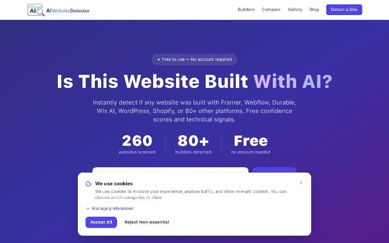AI Website Detector – Find AI-Built Site