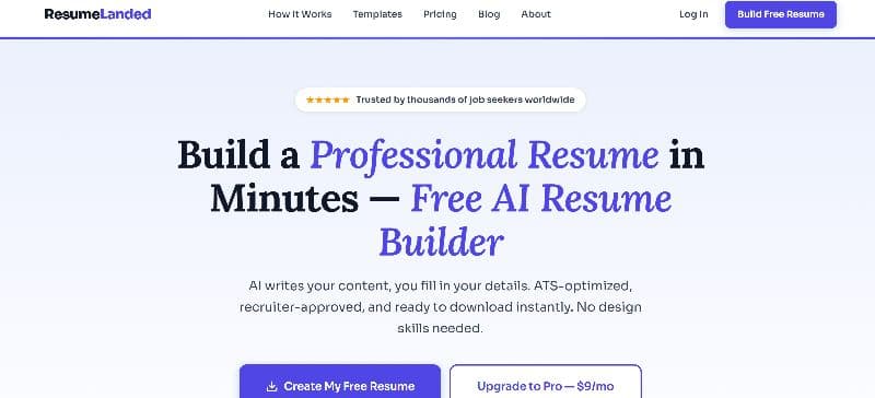 ResumeLanded