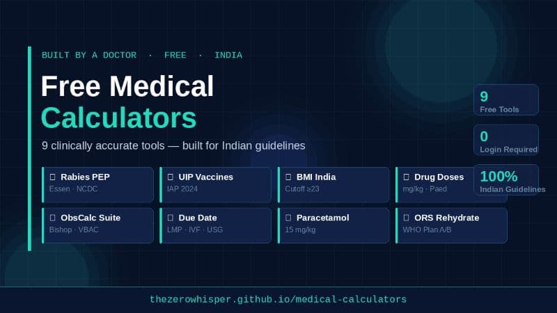 Free Medical Calculators India