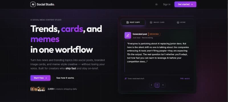 AI Social Studio
