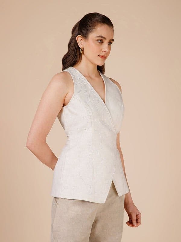 Kiki - Embroidered Wrap Jacket