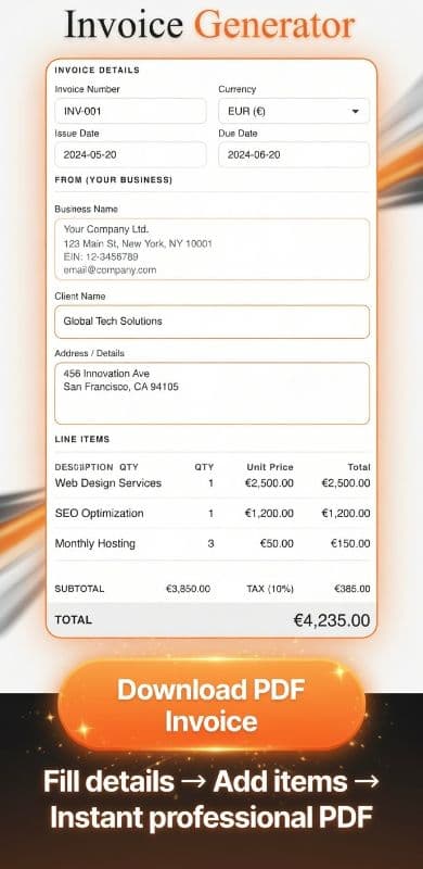 Invoice Generator — Instant PDF Invoices
