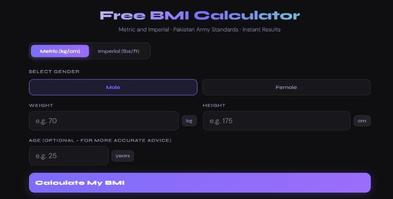 Free BMI Calculator