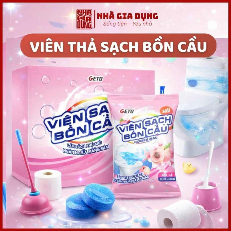 Viên Thả Bồn Cầu Sạch Khuẩn,Thơm Mát