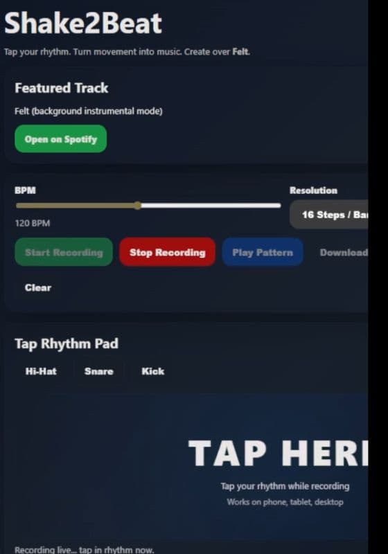 Shake2Beat