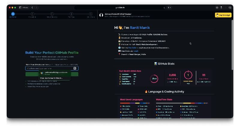 GitHub Profile README Builder