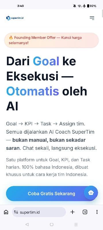 Supertim.id harga founding member